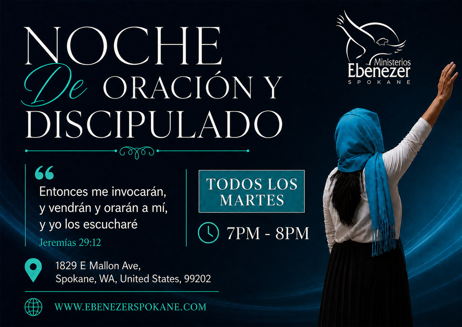 Noche de Oración y Discipulado en Ministerios Ebenezer Spokane